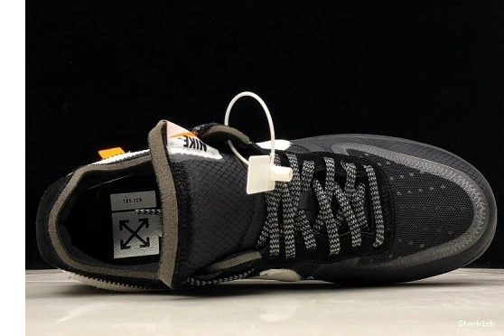 White AO4606-001 Low NikeAir Force O-W 1 Black 0114